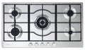 Elba Elio Lite 90cm 5 Burner Gas Hob With Centre Wok Burner - Stainless Steel