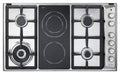 Elba Classic 90cm 4 Burner Gas Hob with 2 Vitro Ceramic Electric Heat Zones