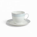 36 Piece New Bone Dinner Set White & Blue
