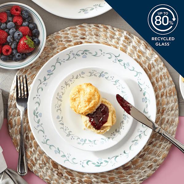 Corelle Country Cottage 18 Piece Dinner Set White