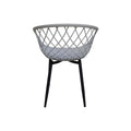 Exotic Designs Shell Chair White with Black Legs