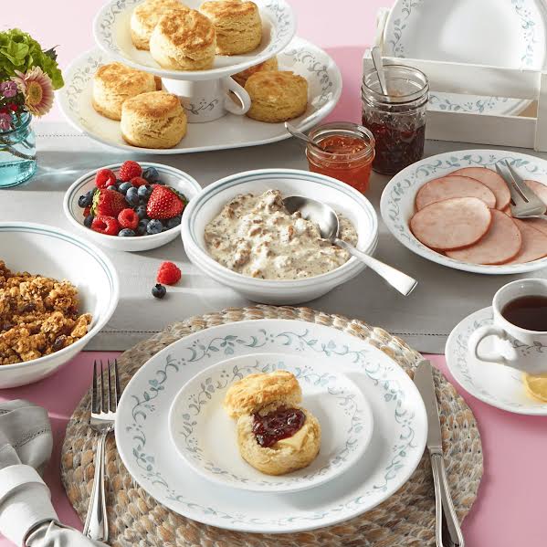 Corelle Country Cottage 12 Piece Dinner Set White