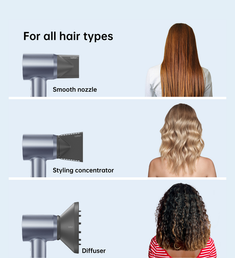 Laifen Swift Special High Speed Hairdryer Silver Blue 1HD50-G-EU-SI-004