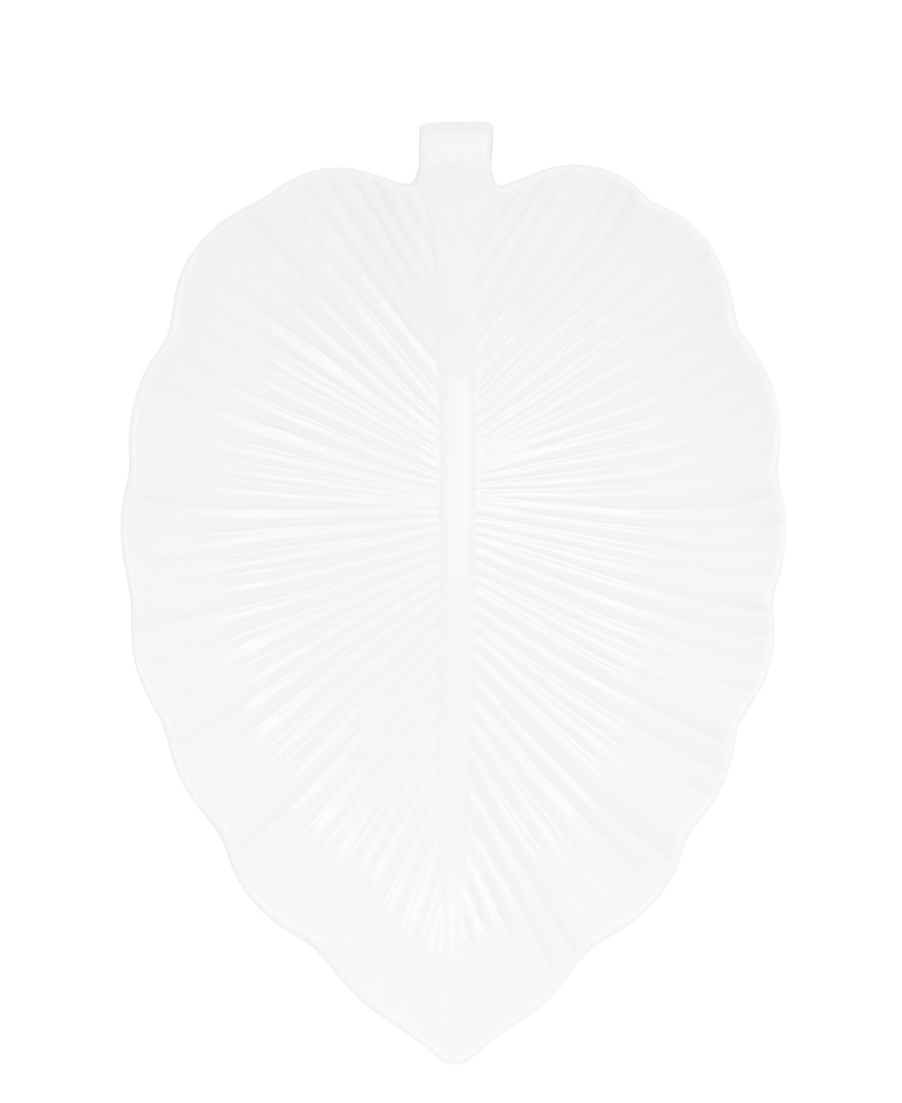 Glacier Isa Leaf Plate 35cm - White