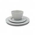 Kitchen Life 12 Piece Honeycomb Dinner Set Light Grey