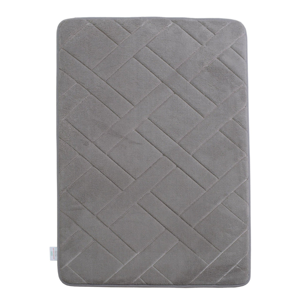 Urban Decor Memory Foam Bathroom Mat - Light Grey