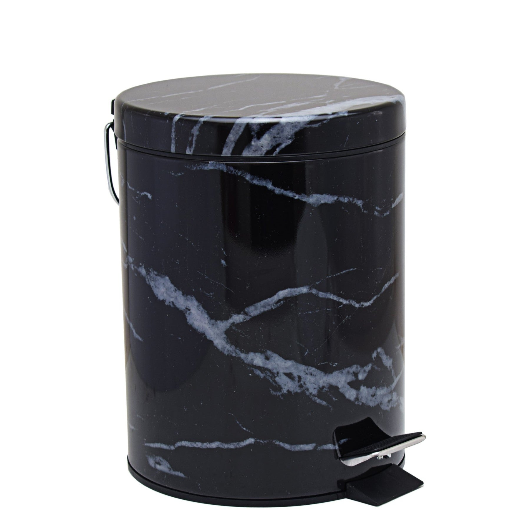Kitchen Life 5L Marble Design Dust Bin - Black