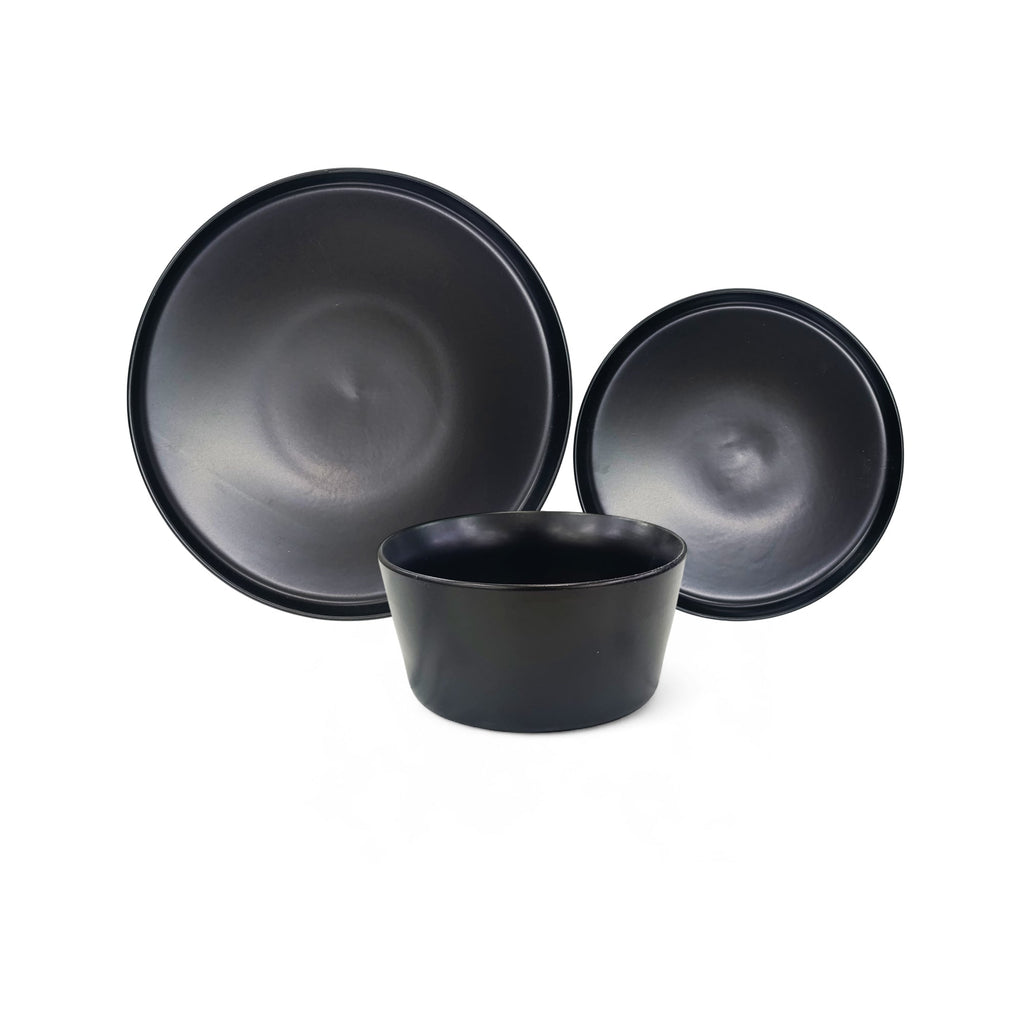 Kitchen Life 18 Piece Dinner Set Black
