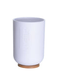 Bamboo Toothbrush Holder/Mug - White