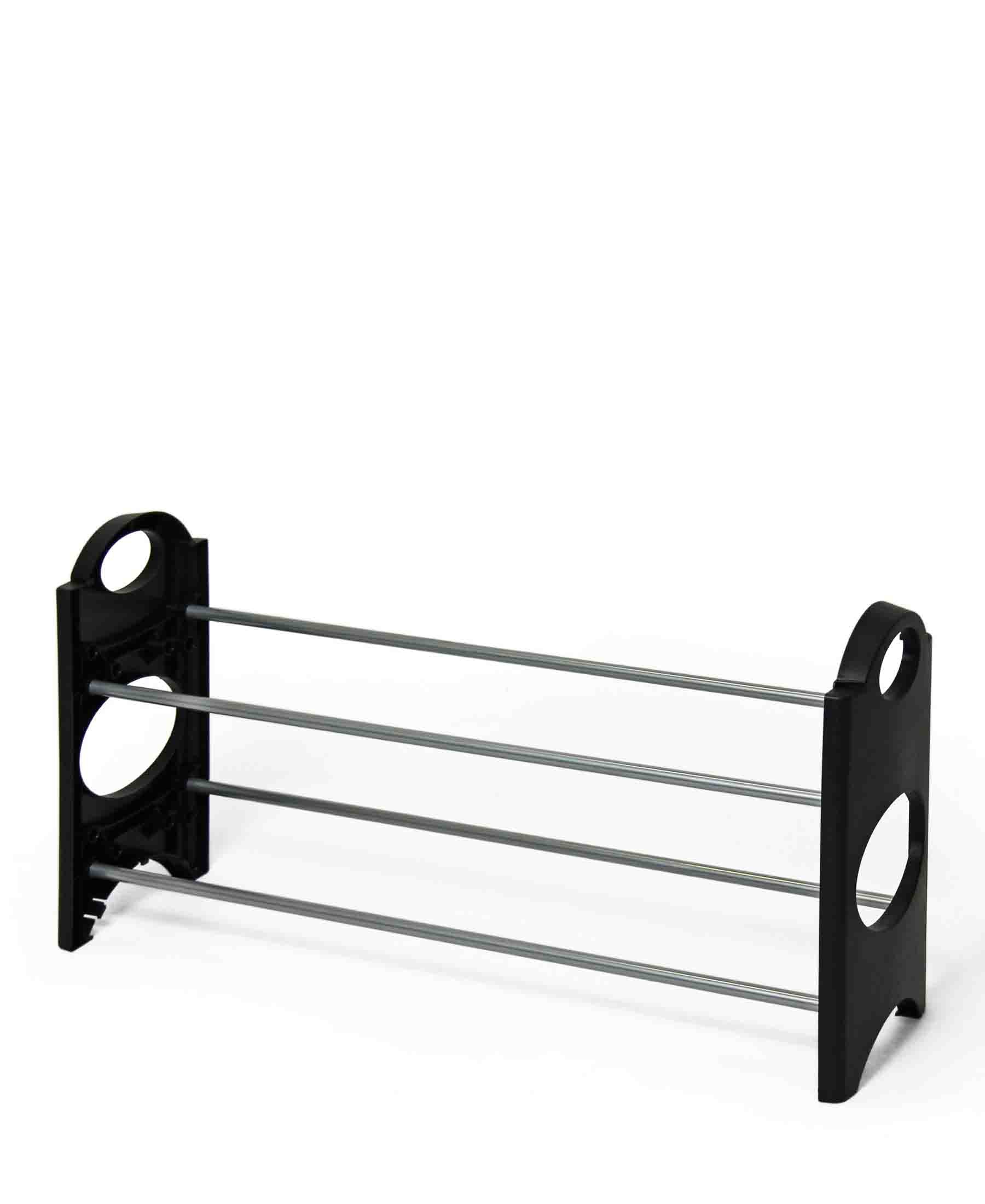 Fine Living 2 Tier Shoe Rack - Black