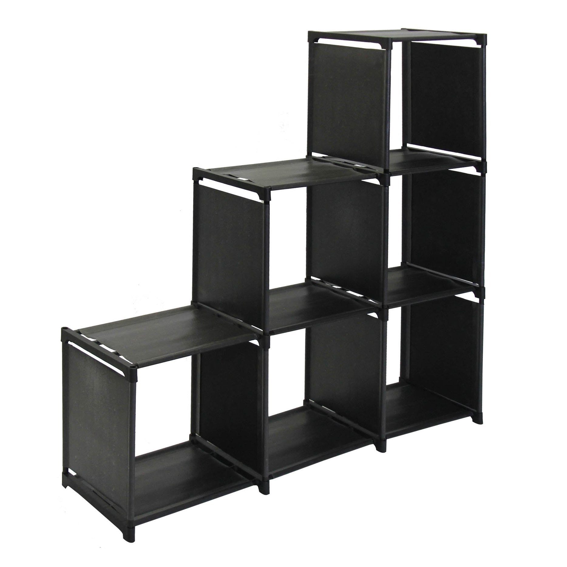 Fine Living 6 Piece Stairwell Shelf - Black