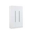 3 Door High Gloss Wardrobe White