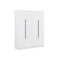 4 Door High Gloss Wardrobe White