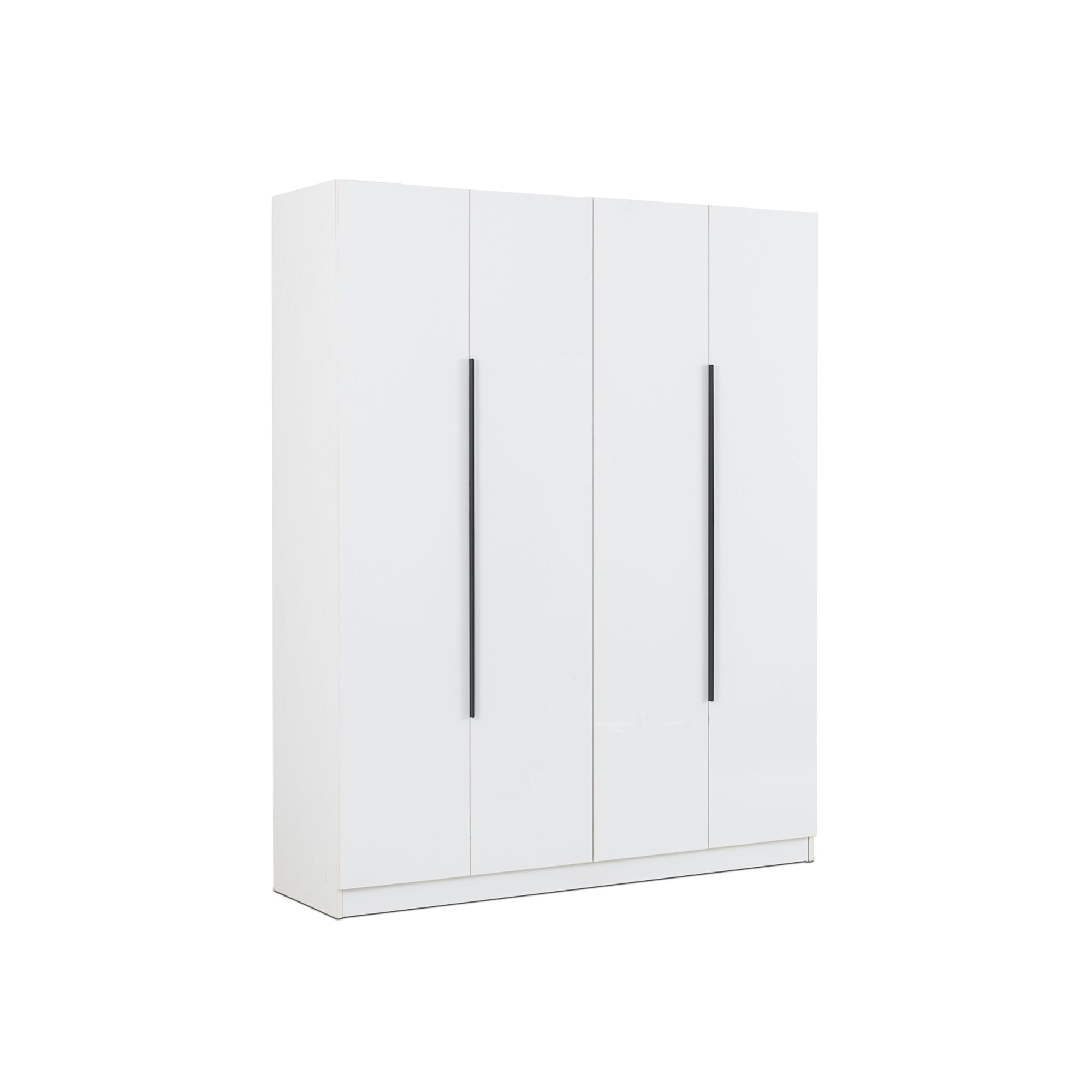4 Door High Gloss Wardrobe White