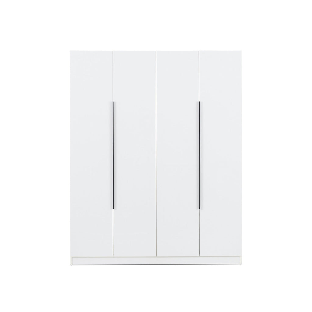 4 Door High Gloss Wardrobe White