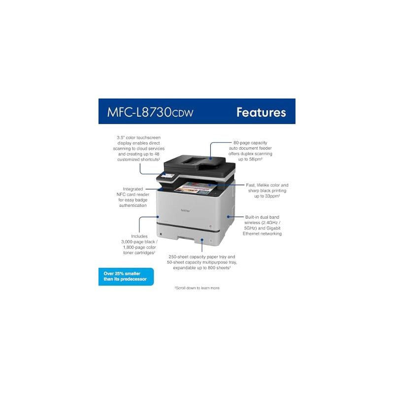Brother MFC-L8730CDW High Speed Colour Laser Full Duplex