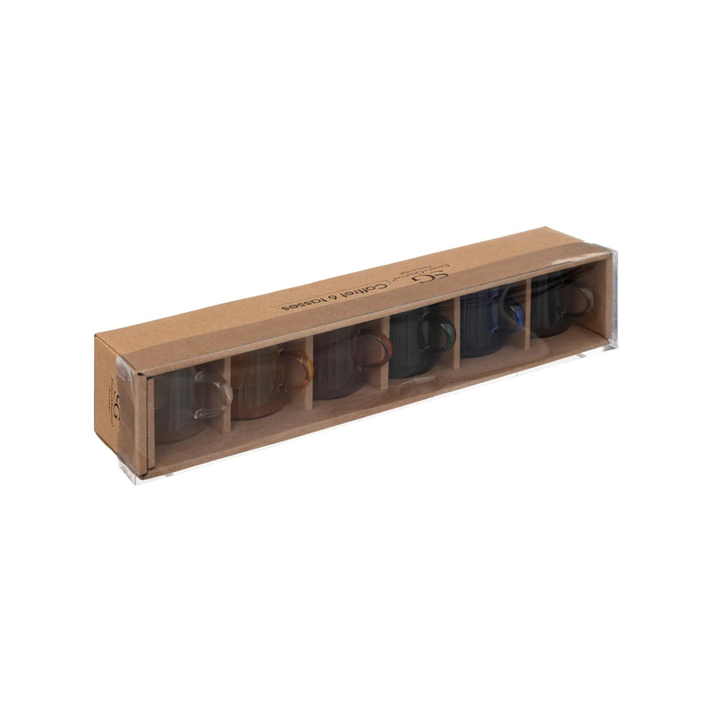Five 6 Piece 100ml Cup Set Multicoloured