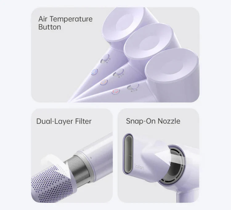 Laifen SE Lite High Performance Hairdryer Glossy Purple 1HD11-S-EU-PU-001