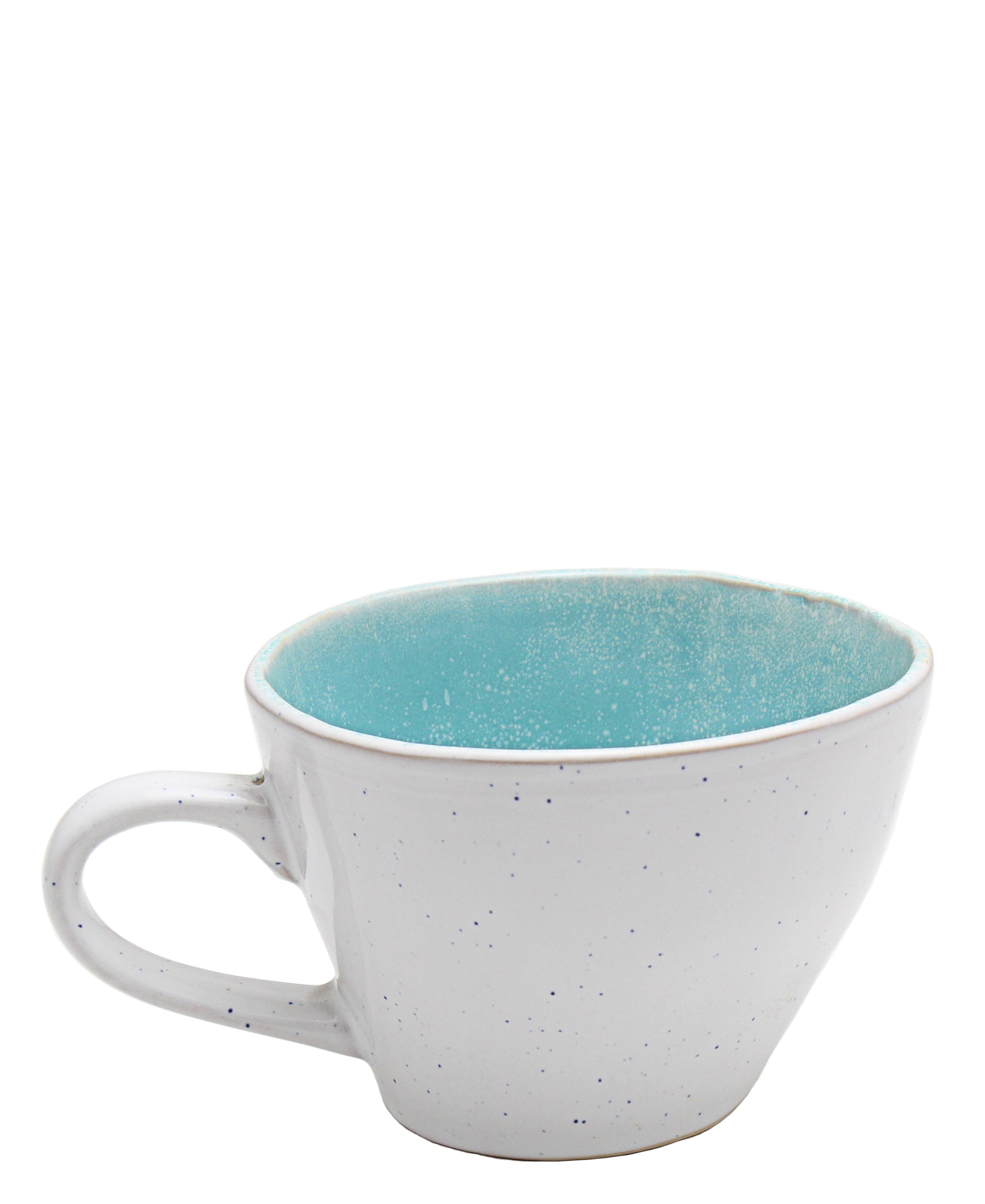 Kitchen Life Ceramic Soup Mug - White & Blue