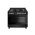 Elba Essential 90cm 4 Burner 2 electric Gas/Electric Stove Black + FREE TOTAI HEATER