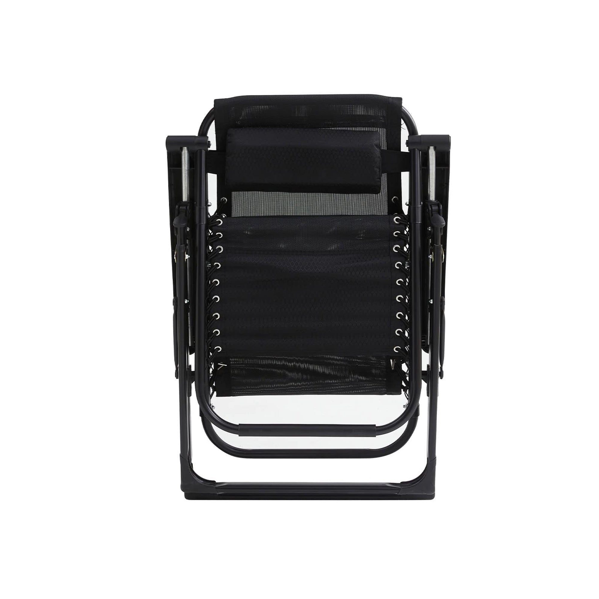 Exotic Designs Adjustable Folding Recliner Outdoor Chair Black