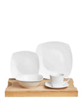 Aqua 20 Piece Porcelain Dinner Set - White