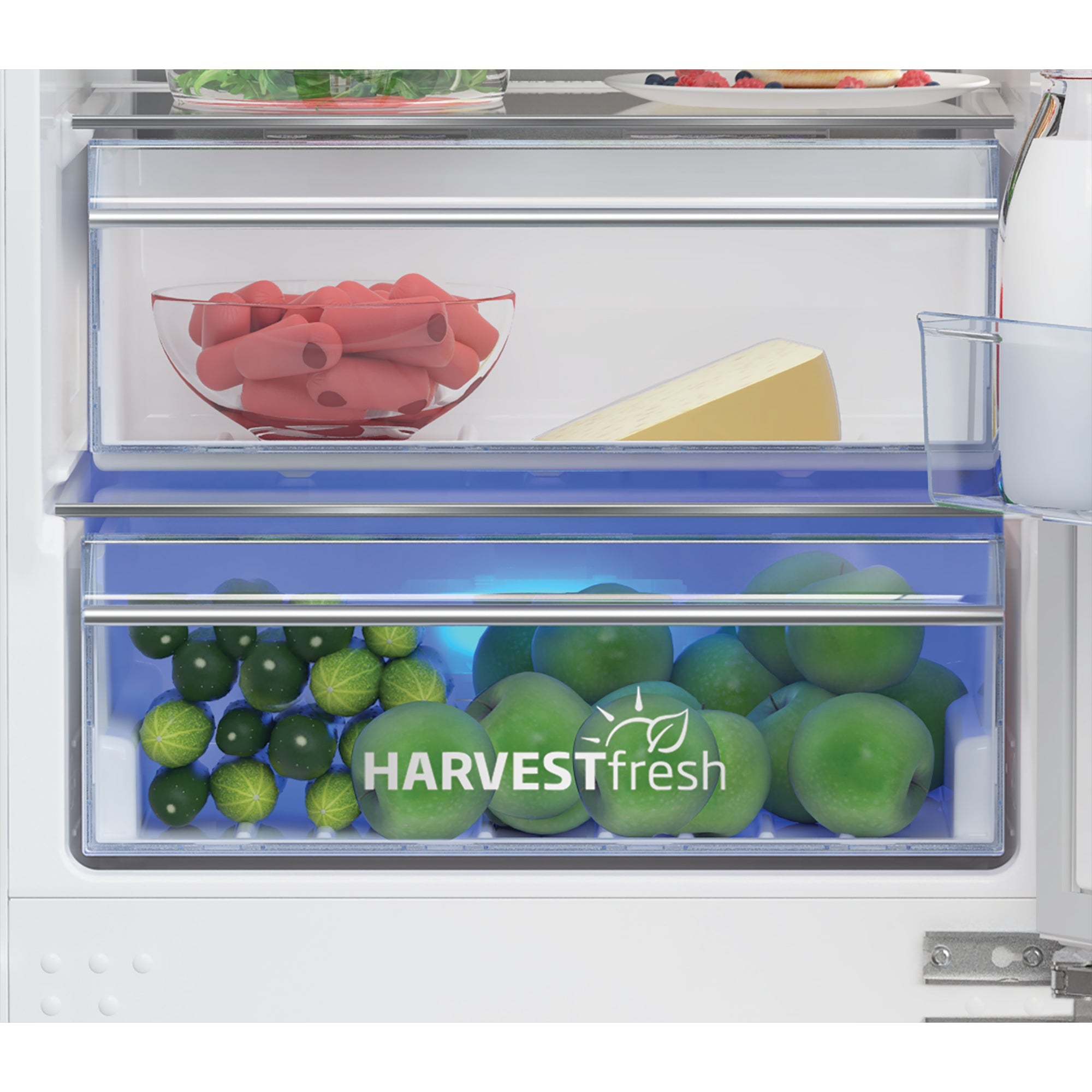 Beko 254L Integrated Combi Fridge White