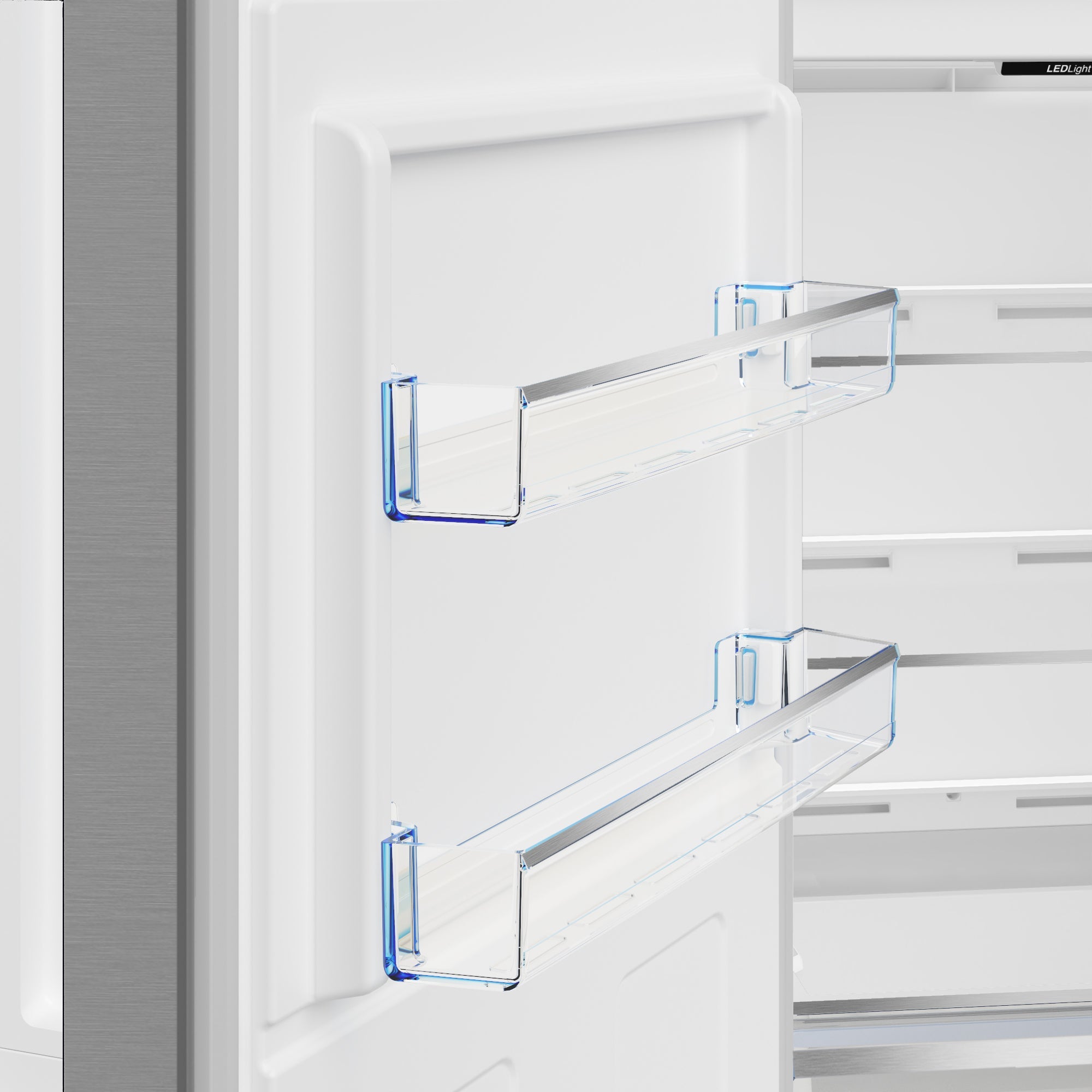 Beko 286L 60cm Upright Freezer Pearl Steel