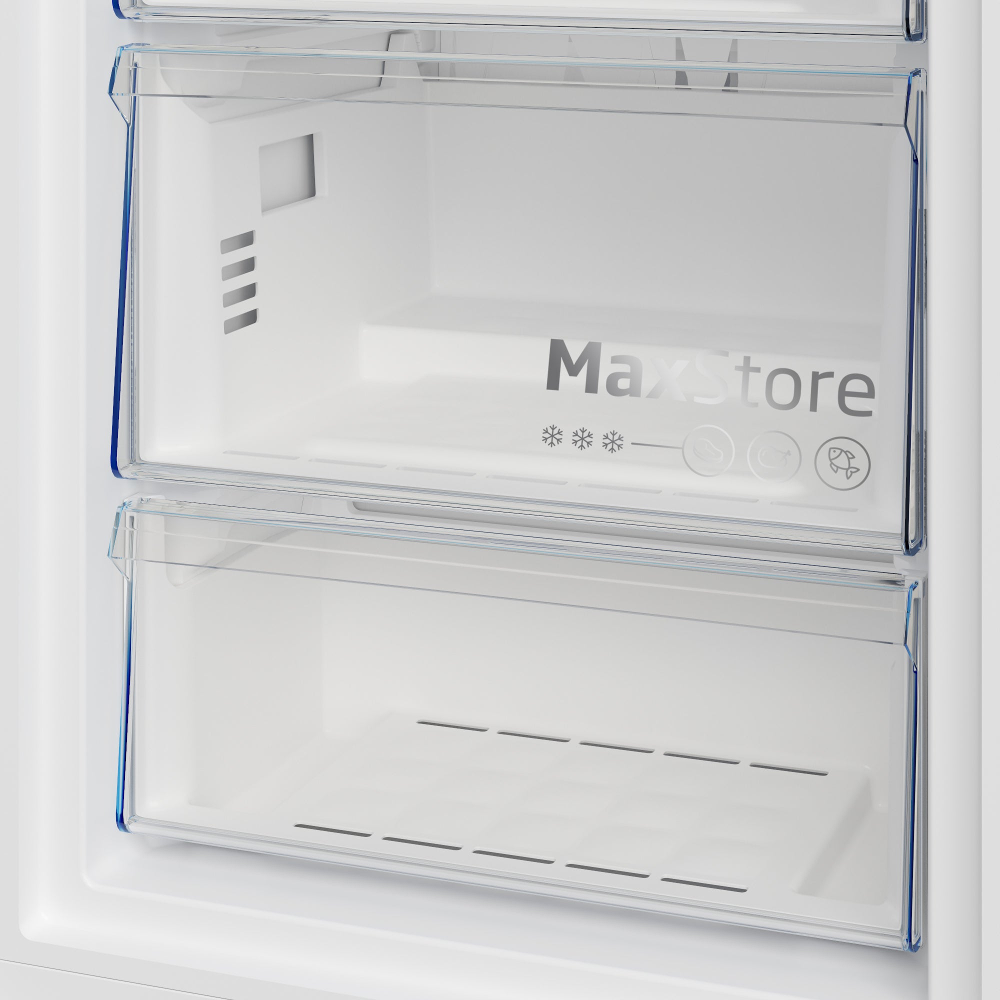 Beko 286L 60cm Upright Freezer Pearl Steel