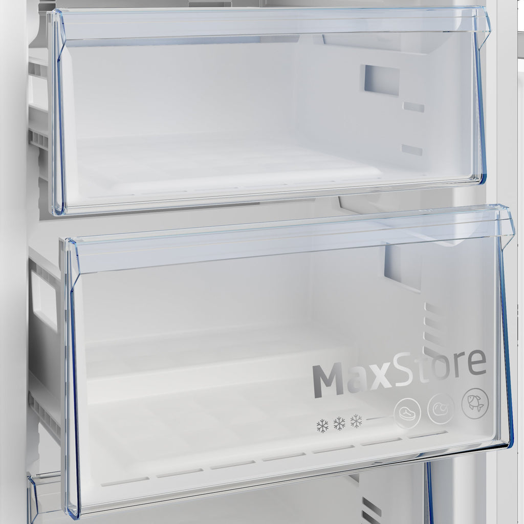 Beko 286L 60cm Upright Freezer Pearl Steel