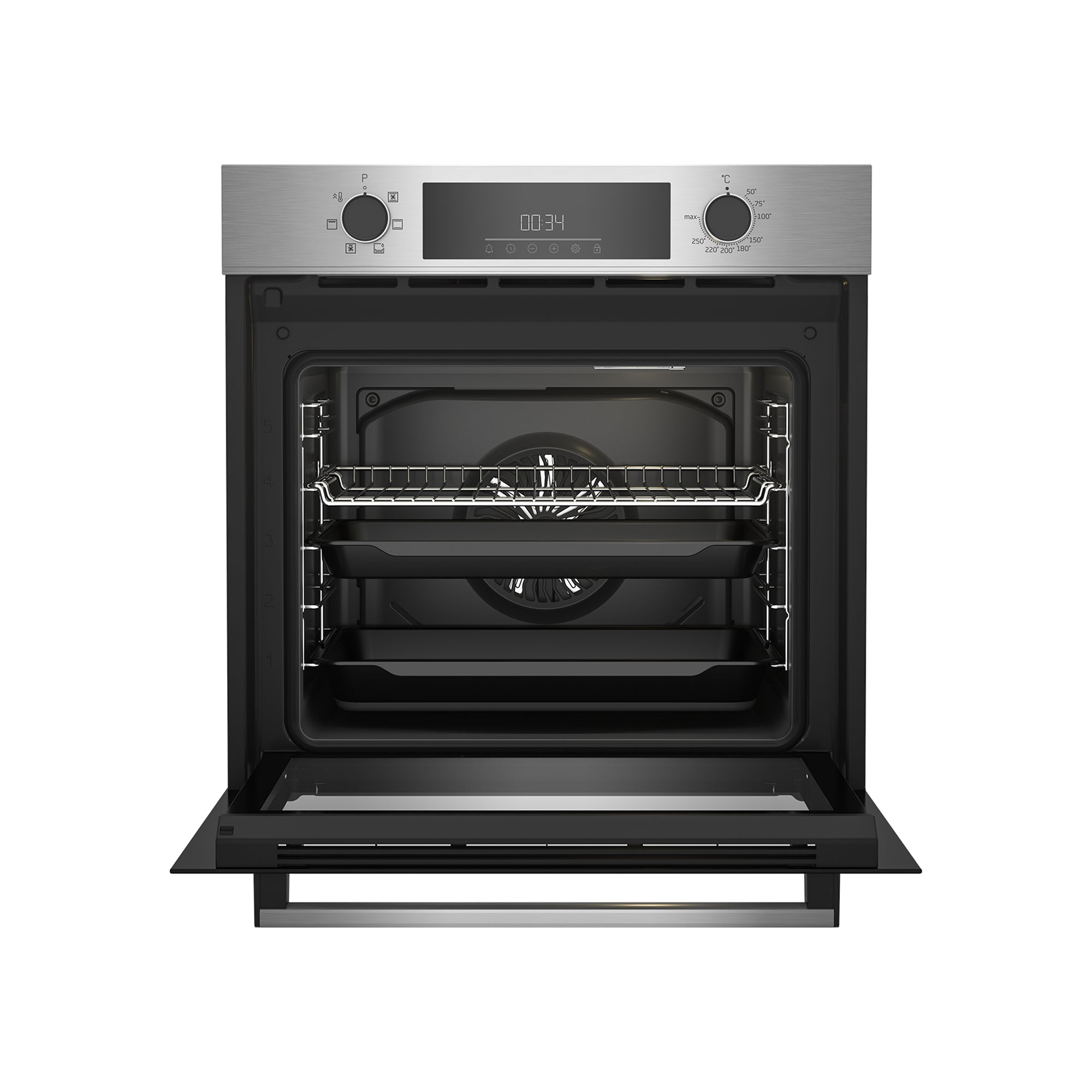 Beko Built In Electric Oven Metallic