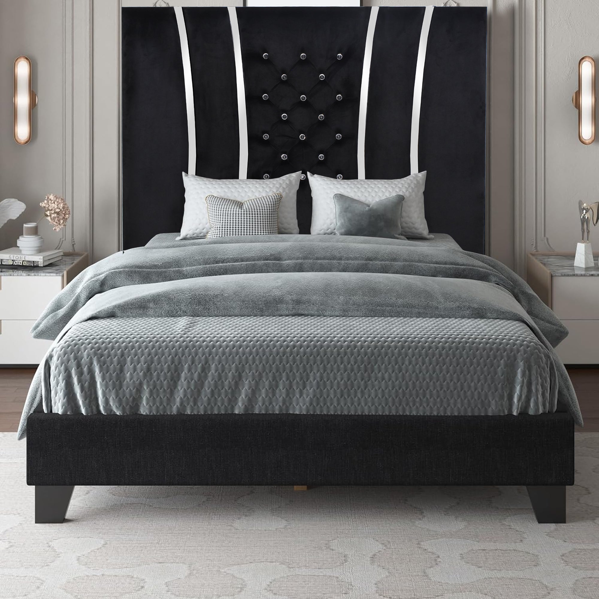 Seville Headboard Black