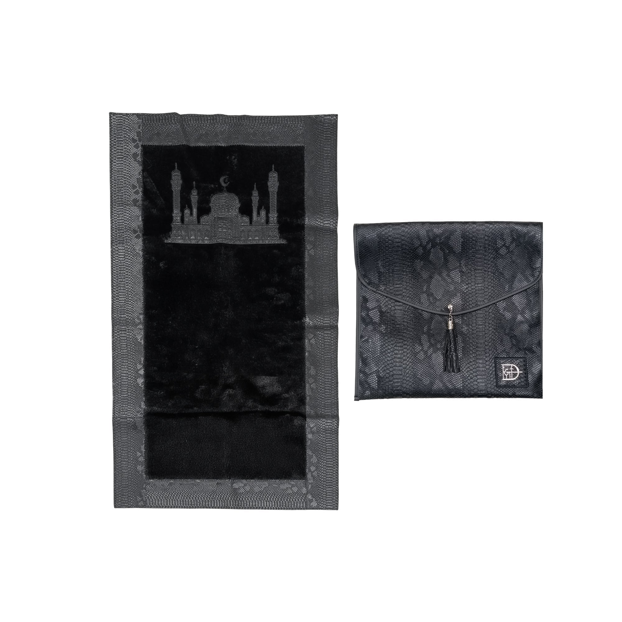Musallah with Leather Bag Black