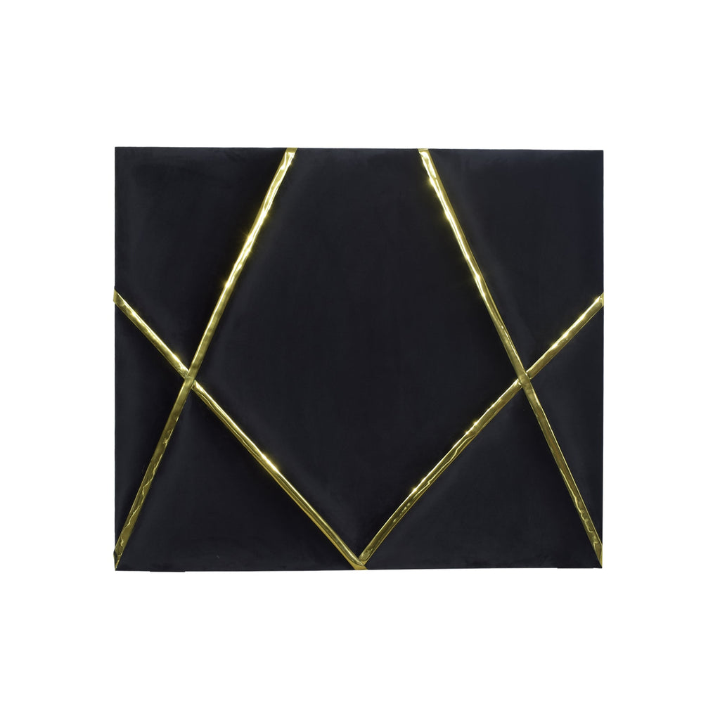 Layana Headboard (Up to Queen) Black & Gold