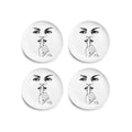 Carrol Boyes 4 Piece It's a Secret Dinner Plate Set White