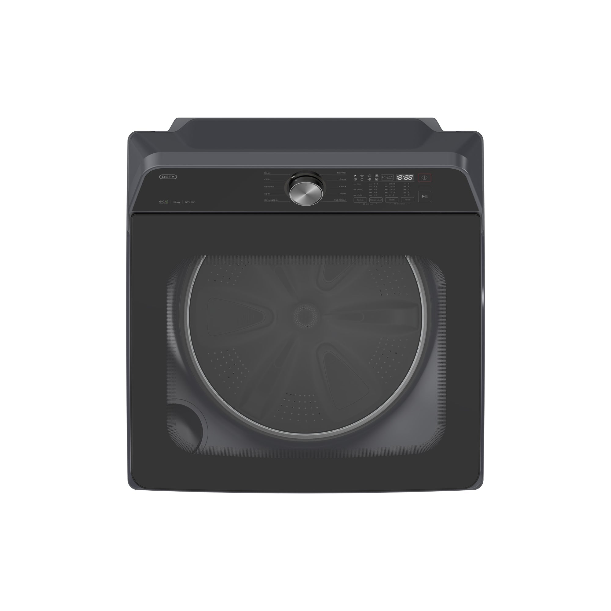 Defy 20Kg Top Loader Washing Machine Grey