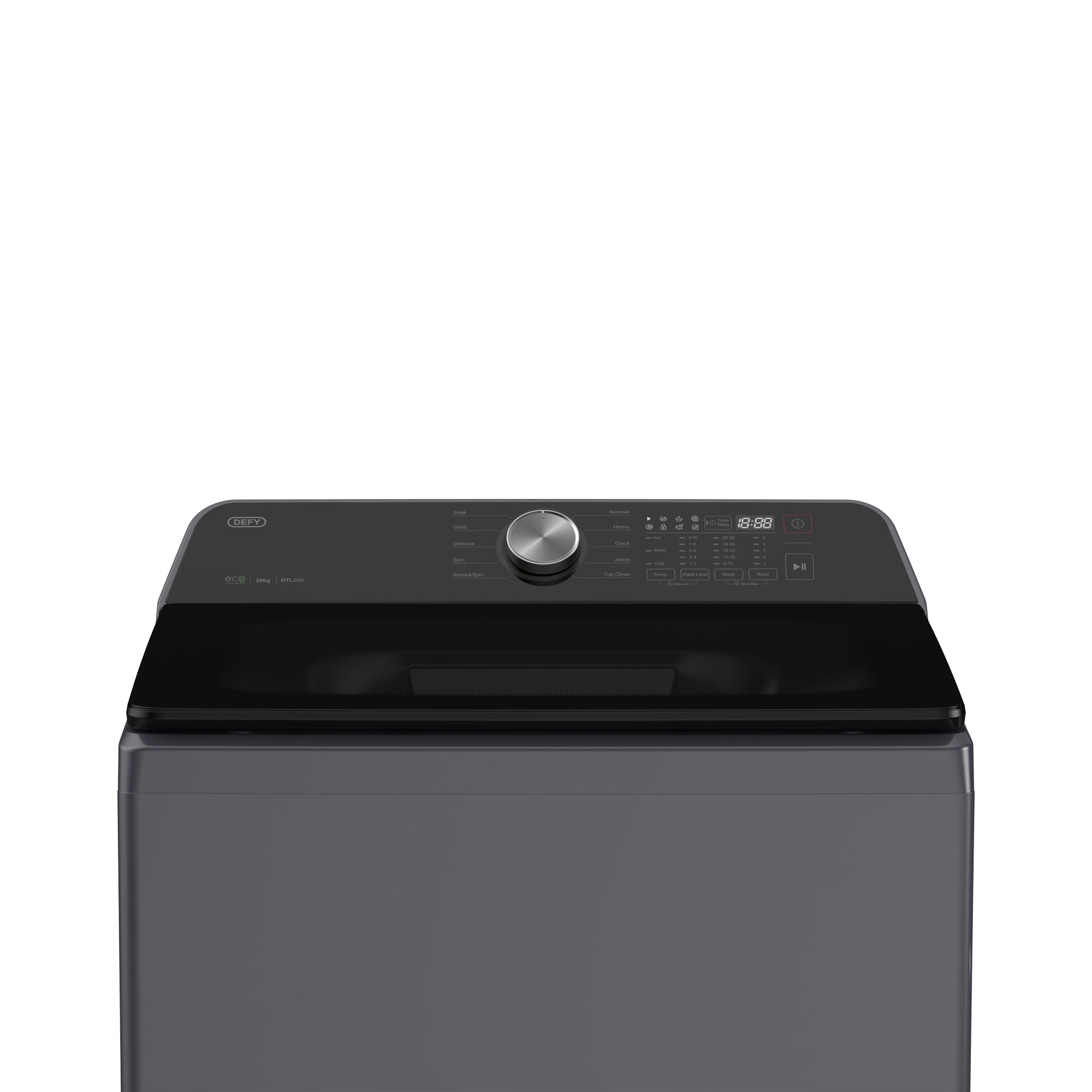 Defy 20Kg Top Loader Washing Machine Grey