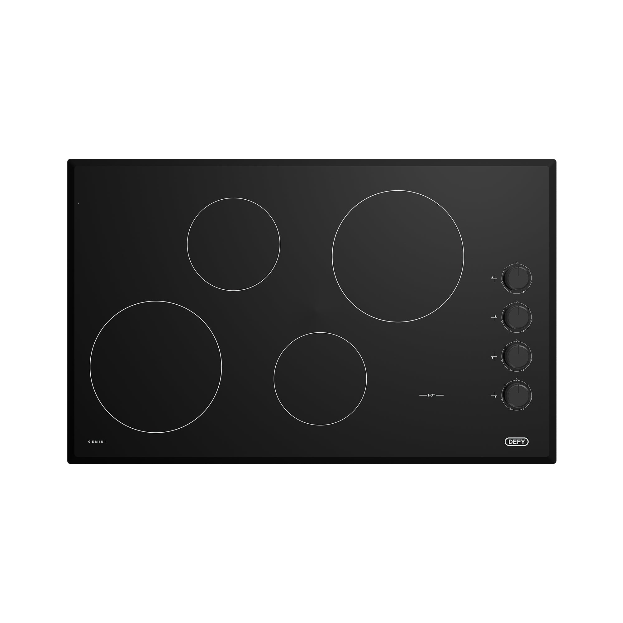 Defy 4 Plate Gemini Ceramic Hob Black