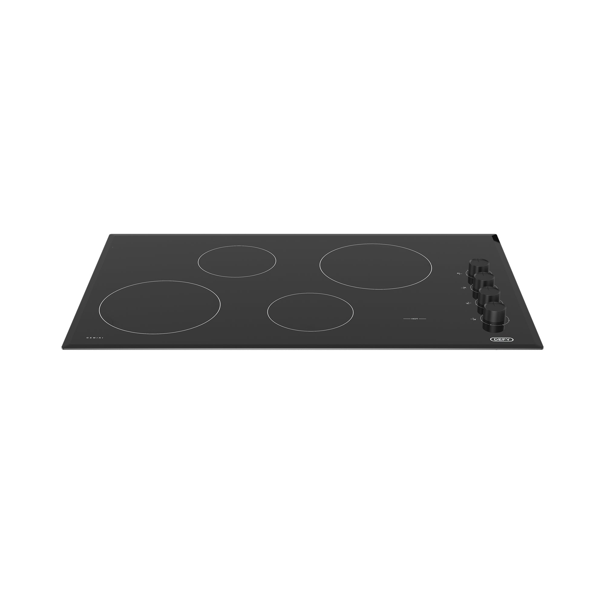 Defy 4 Plate Gemini Ceramic Hob Black