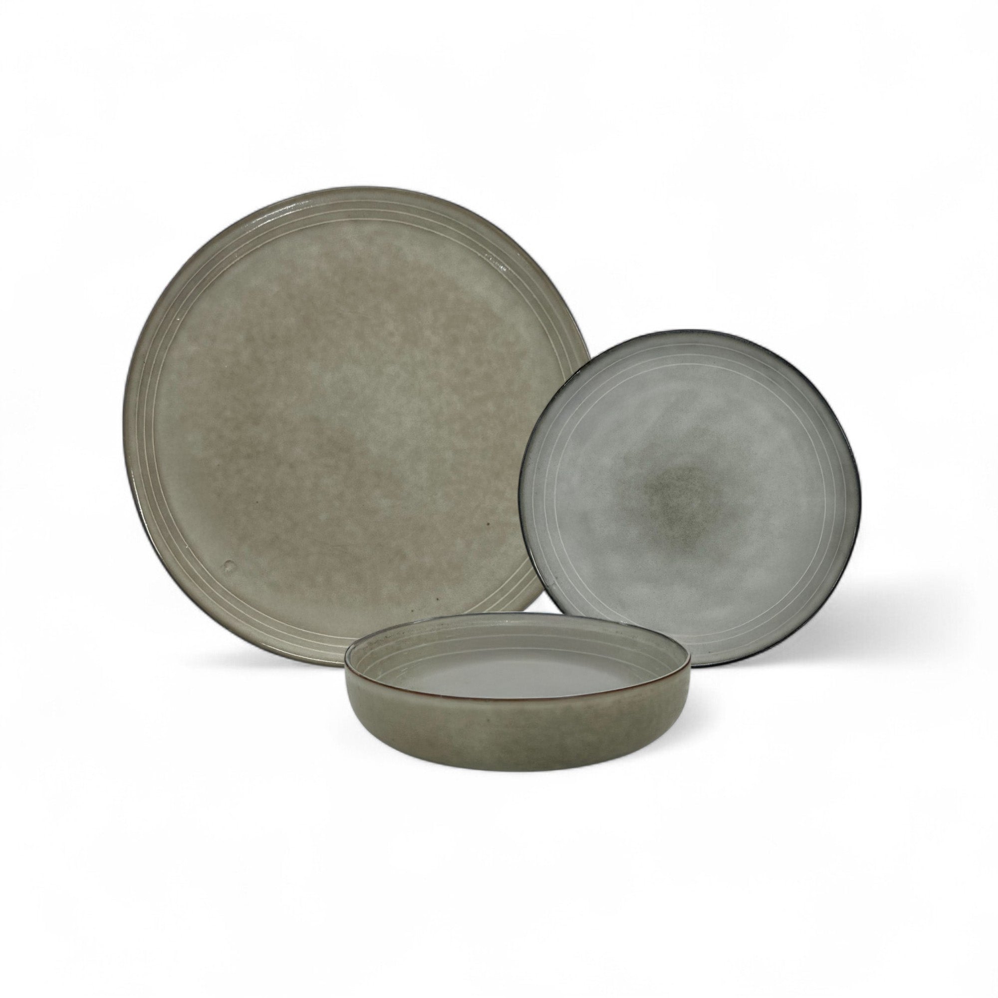 Kitchen Life 12 Piece Dinner Set Grey