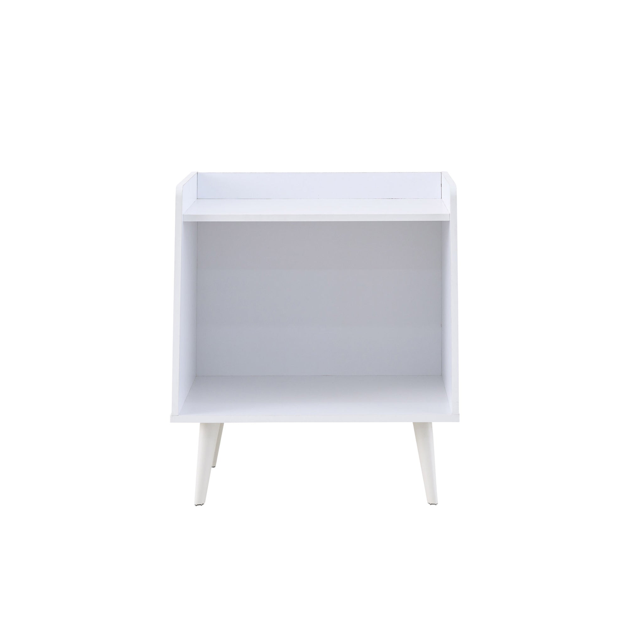 Dual Shelf Nightstand White
