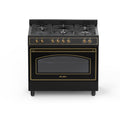 Elba 90cm 5 Gas Burner Stove With Electric Multifunction Oven + FREE TOTAI HEATER