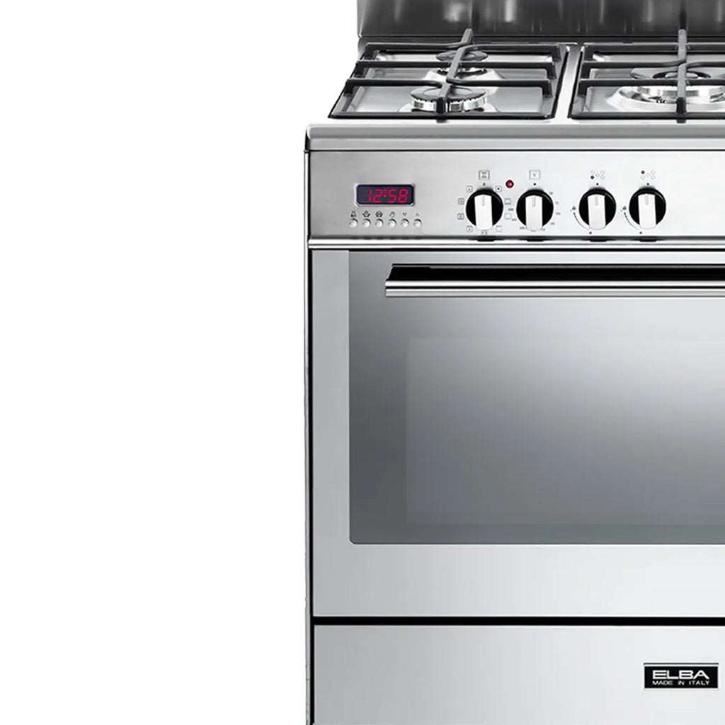 Elba Fusion 90cm 5 Burner Gas Stove With Multifunction Electric Oven - Stainless Steel + FREE TOTAI HEATER