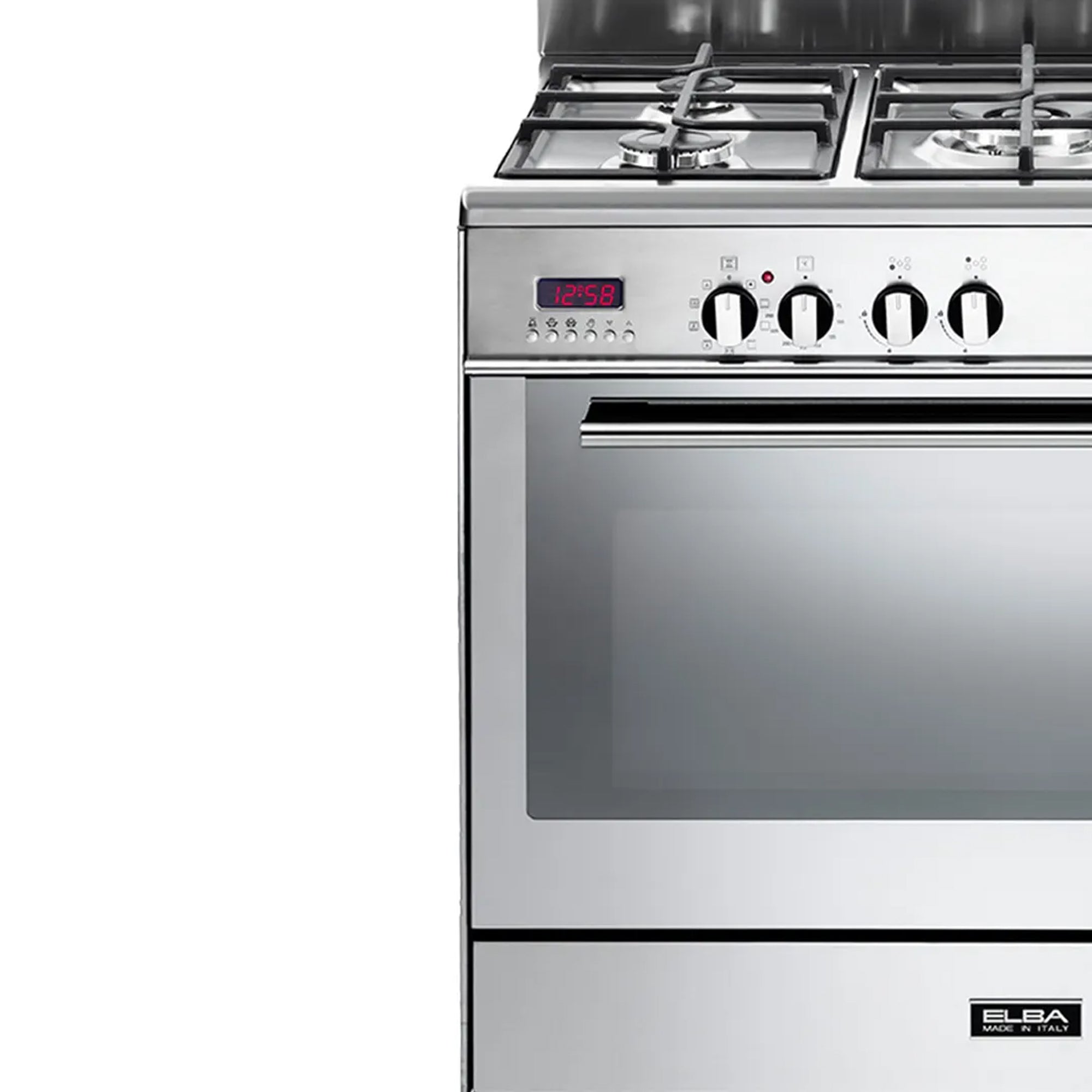 Elba Fusion 90cm 5 Burner Gas Stove With Multifunction Electric Oven - Stainless Steel + FREE TOTAI HEATER