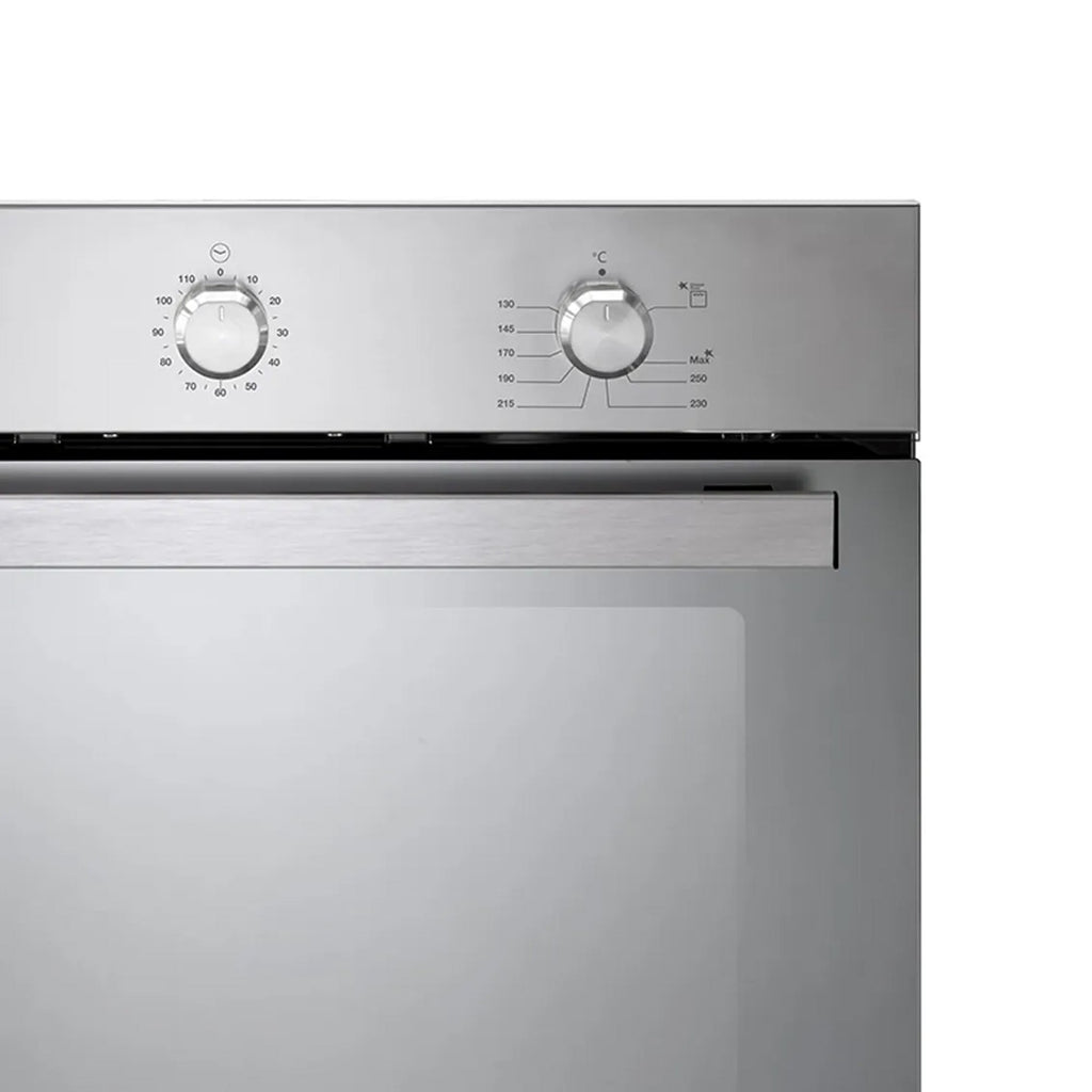 Elba Elio 60cm Fan Assisted Gas Oven With Mirror Finish - Stainless Steel