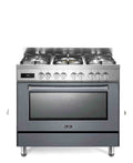 Elba Excellence 90cm 5 Burner Gas Cooker With Electric Oven - Slate Grey + FREE TOTAI HEATER