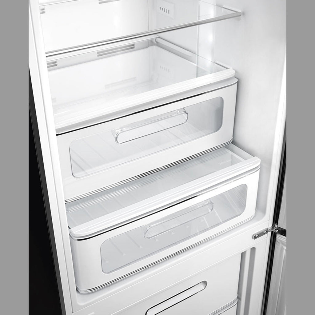 Smeg Retro Combination Fridge 60CM - Glossy Black
