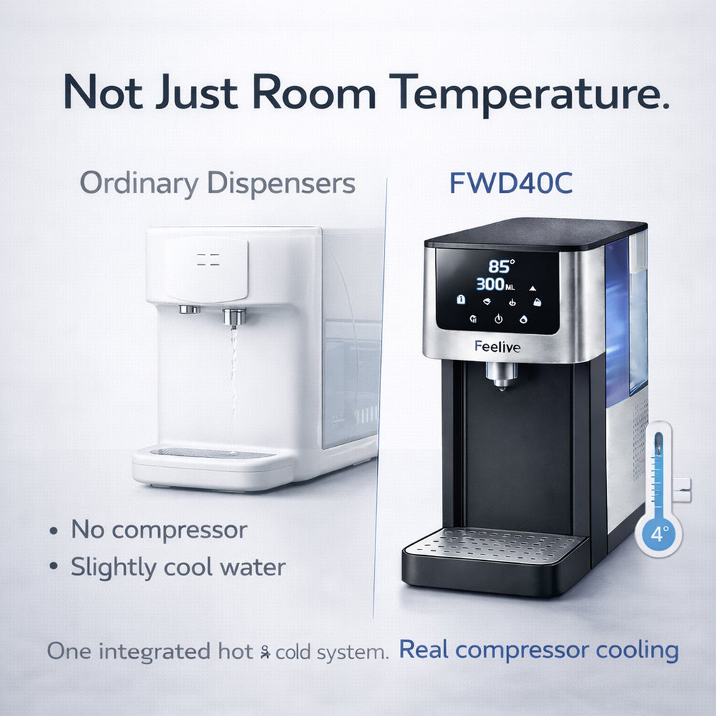 Feelive Instant Hot & Cold Water Dispenser Black