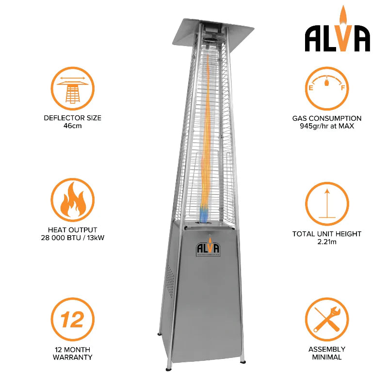 Alva Designer Quartz-Glass Gas Patio Heater – GHP20