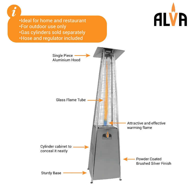 Alva Designer Quartz-Glass Gas Patio Heater – GHP20